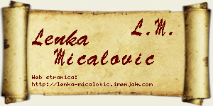 Lenka Mićalović vizit kartica